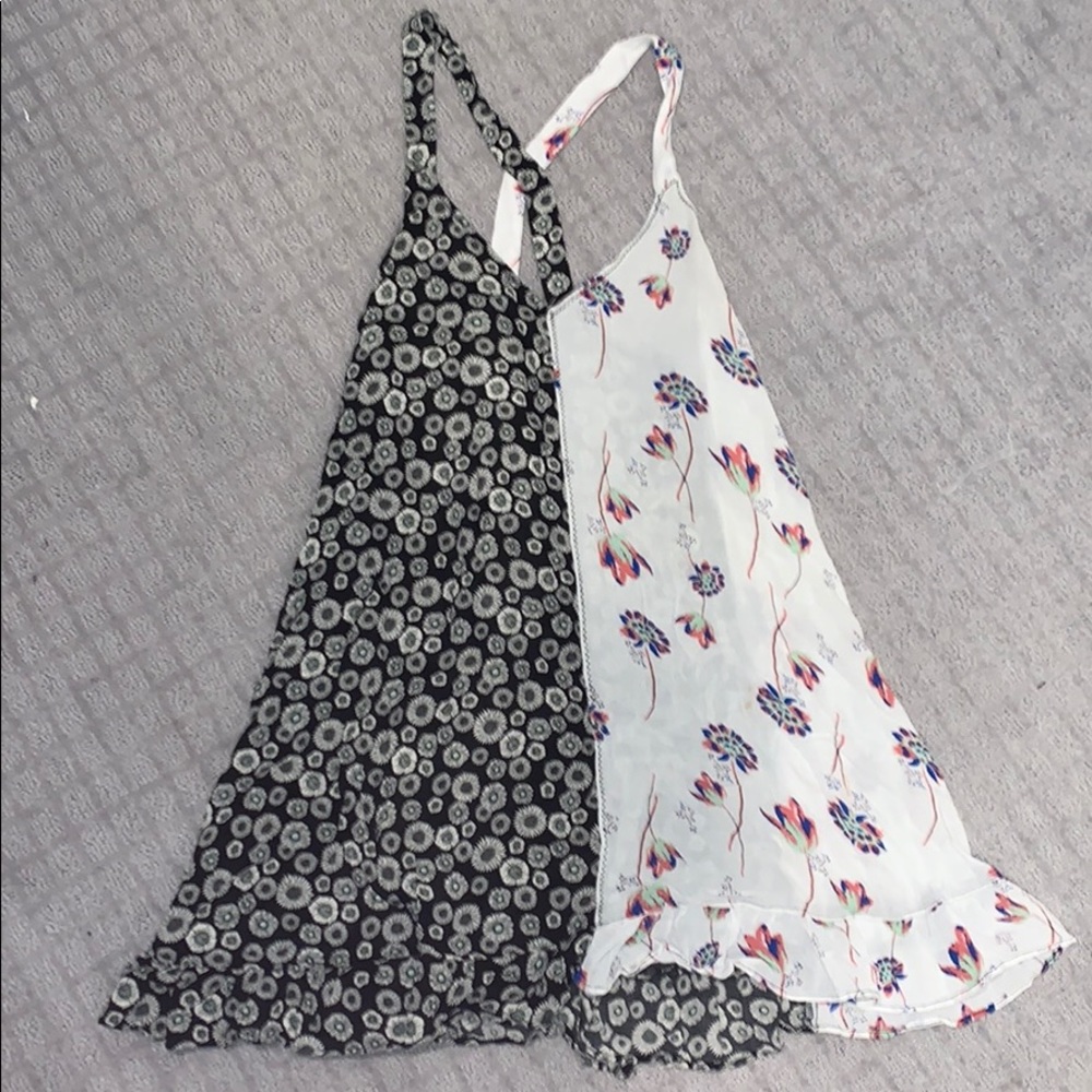 Free People Two-Tone Floral Dress